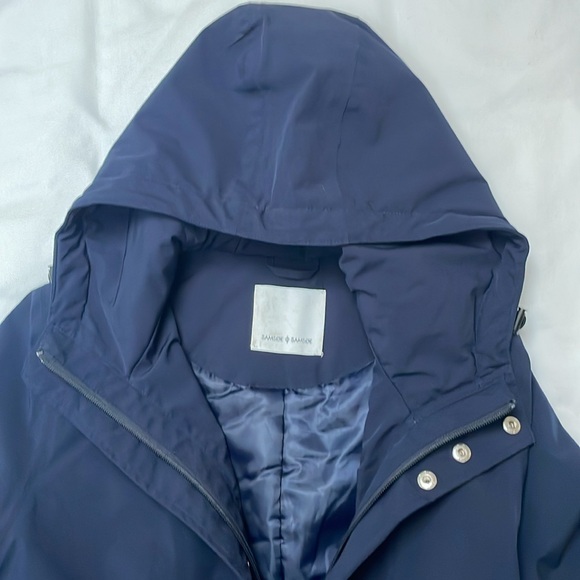 Samsoe Samsoe Navy Sivio Hooded Raincoat size M - Picture 3 of 6